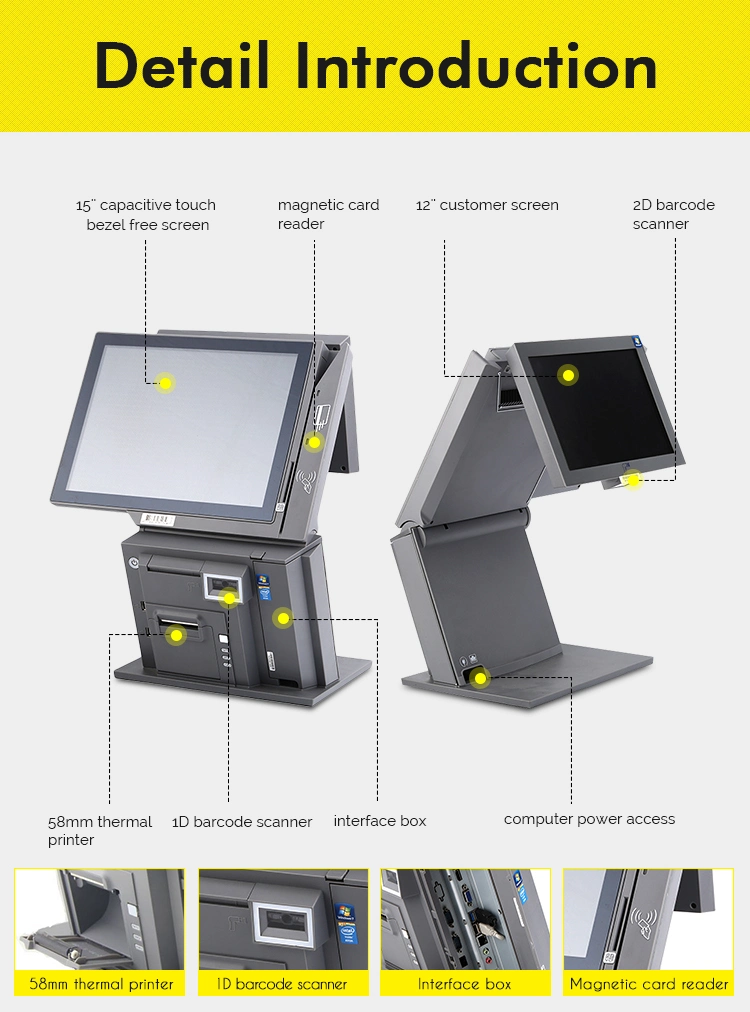 Retail Grocery Store Checkout Counter Computer Cashier