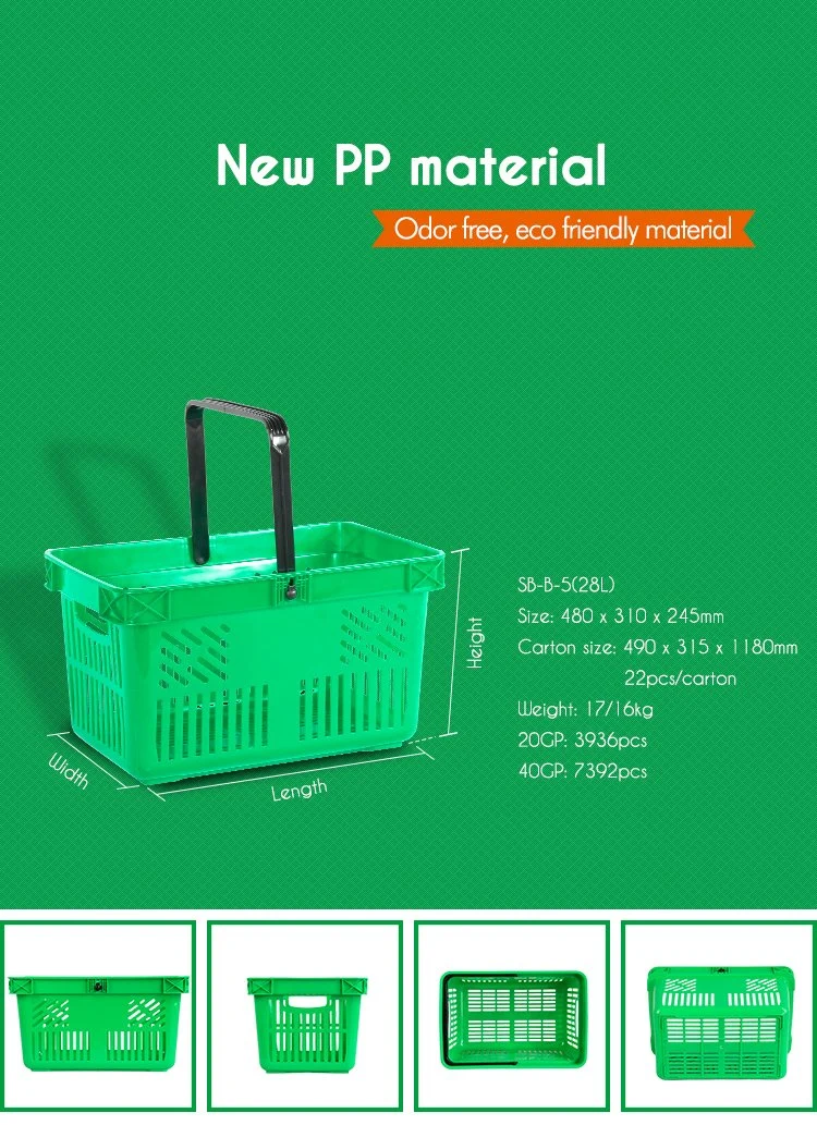 Flexiblle Plastic Handheld Grocery Shopping Baskets