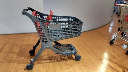 Carrello della spesa del supermercato in plastica multicolore