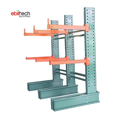 Scaffale di stoccaggio in compensato su un lato, sistema di scaffalature a sbalzo per carichi pesanti